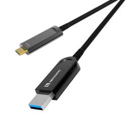【新品/取寄品/代引不可】10Gbps対応光ファイバUSBケーブル A-C 15m AUN-3M2-015の通販は