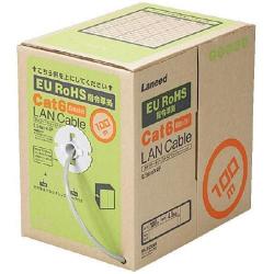 【新品/取寄品/代引不可】EU RoHS指令準拠 CAT6対応 LANケーブル 100m/リール巻(ライトグレー) LD-CT6の通販は 14,100円