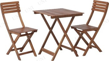 【取寄品】 ガーデン3点セット VFS-GT31SM ナチュラル 【 チェアー 庭 エクステリア 椅子 アウトドア ガーデンファニチャーセット テーブル ガーデン家具 イス 屋外用 】の通販は