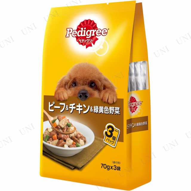 ペディグリー 成犬用 ビーフ チキン 緑黄色野菜 70g 3個パック ペット用品 犬 ペットフード ウェットフード 犬用品 ペットグッズ イヌ の通販はau Pay マーケット パーティワールド