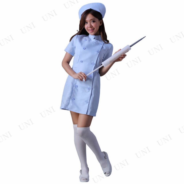 コスプレ 仮装 コスプレ ナース 癒しナース サックスブルー L コスプレ 衣装 ハロウィン 仮装 女性 看護師 グッズ ナース服 コスチューの通販はau Pay マーケット パーティワールド