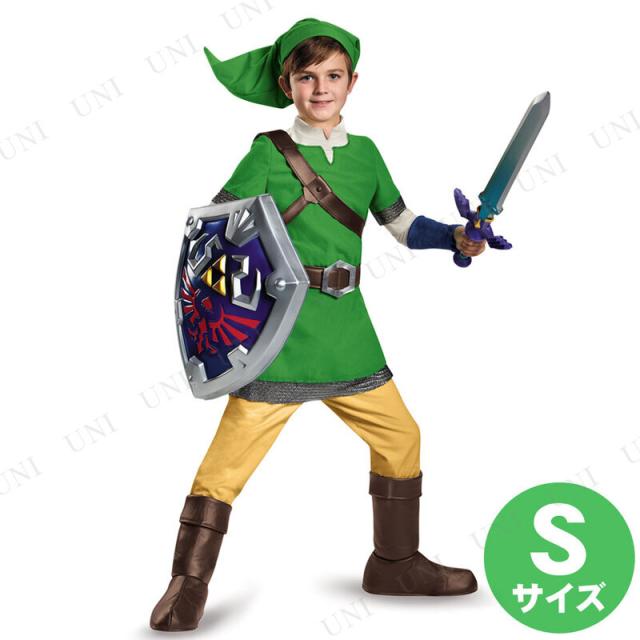 コスプレ 仮装 リンク デラックス 子供用 S Disguise ゼルダの伝説 コスチューム 仮装 コスプレ衣装 キッズ 子供用S チェストベルト付きチュニック ポーチ付きベルト ブーツカバー 帽子