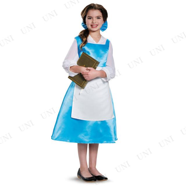 コスプレ 仮装 ベル ブルードレス 子供用 XL Disguise 美女と野獣 コスチューム 仮装 コスプレ衣装 キッズ ディズニー 子供用XL エプロン付き ヘアクリップ付き_1