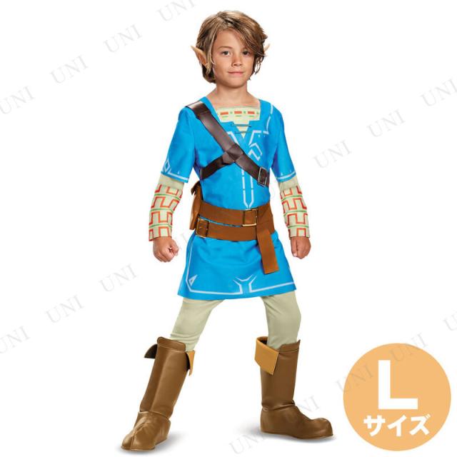 コスプレ 仮装 リンク デラックス 子供用 L Disguise ゼルダの伝説 コスチューム 仮装 コスプレ衣装 キッズ 子供用L ハロウィン パンツ付きチュニック チェストベルト ポーチ付きベルト 耳 ブーツカバー