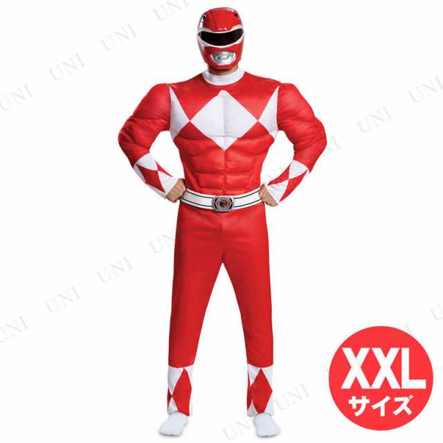 コスプレ 仮装 レッドレンジャー マッスル クラシック 大人用 XXL(50-52) 大きいサイズ 【 コスプレ 衣装 ハロウィン 仮装 コスチューム