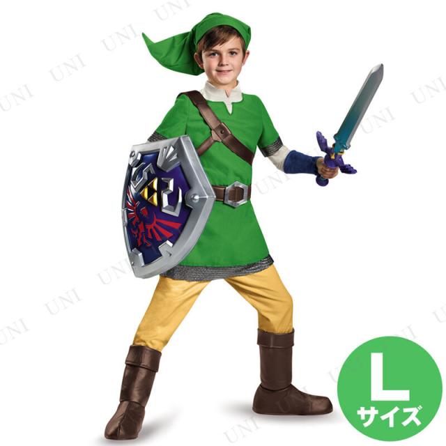 コスプレ 仮装 リンク デラックス 子供用 L Disguise ゼルダの伝説 コスチューム 仮装 コスプレ衣装 キッズ 子供用L ハロウィン ヘッドピース付き ベルト付き