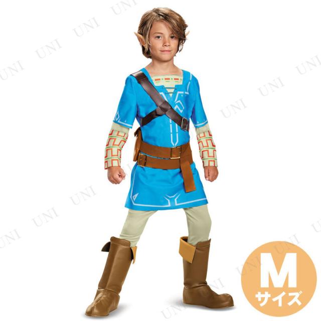 コスプレ 仮装 リンク デラックス 子供用 M Disguise ゼルダの伝説 コスプレ衣装 仮装 キッズ 子供用M ハロウィン つけ耳付き パンツ付きチュニック チェストベルト ポーチ付きベルト ブーツカバー