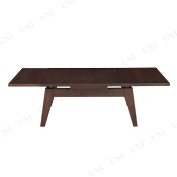 伸長式ローテーブルS 木製(天然木) CPN-107BR ブラウン