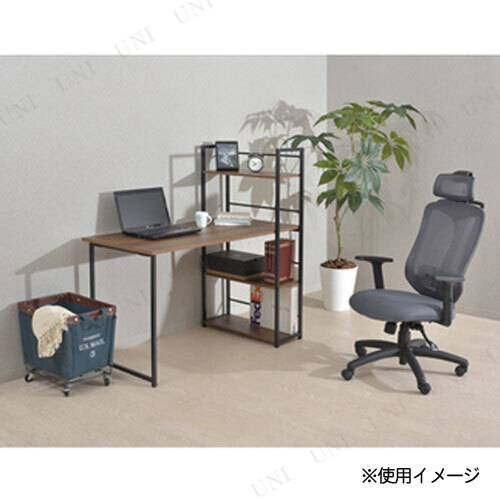 デスク PT-461BR 机 収納ラック付き 組立式_3