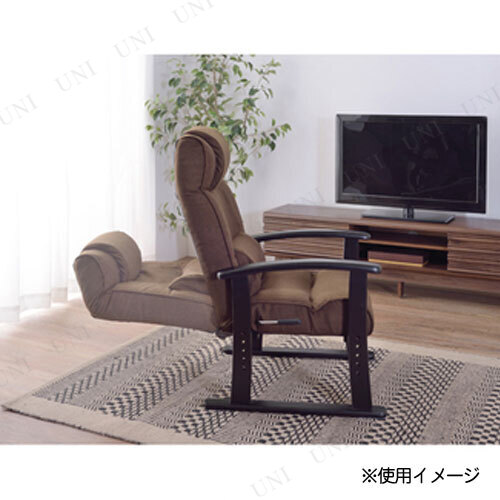 楽々チェア RKC-38BR 東谷 家具 イス リクライニング 高さ調節 腰サポートクッション_3