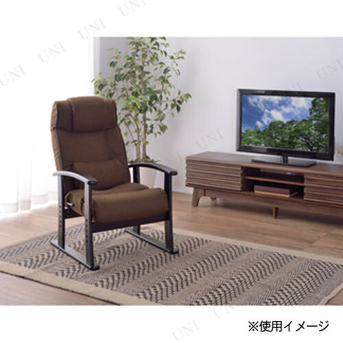 楽々チェア RKC-38BR 東谷 家具 イス リクライニング 高さ調節 腰サポートクッション_4
