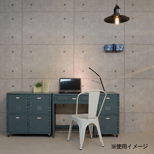 Rald(ラルド) チェスト 4D TPN-31GR 東谷 家具 ラック 棚 組立式 ネームプレート付き ルーバーカット