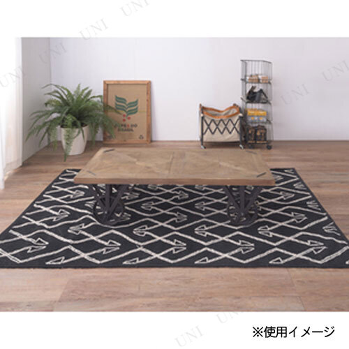 130×190cm ラグ TTR-170A 東谷 インテリア用品 フロアマット 幾何学模様 ホットカーペット対応_2