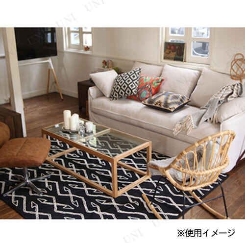 130×190cm ラグ TTR-170A 東谷 インテリア用品 フロアマット 幾何学模様 ホットカーペット対応_3