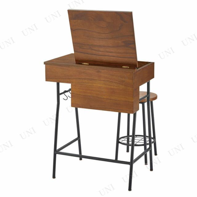 ドレッサー&スツールセット GT-312BR 東谷 家具 鏡 収納力抜群 S字フック付き_2