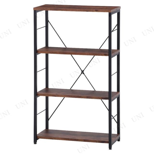 オープンラック/収納棚 【4段 幅60×高さ105cm】 木目調棚 オープンラック/収納棚 【4段 幅60×高さ105cm】 木目調棚