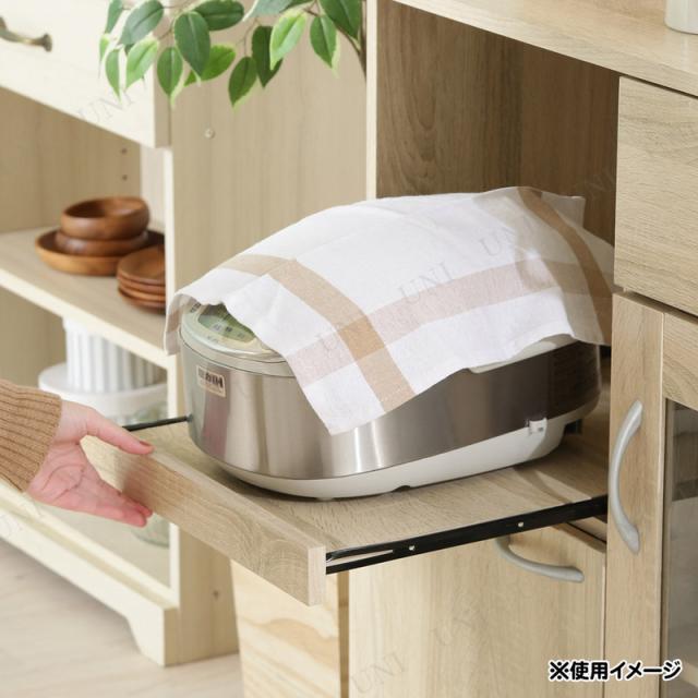 キッチンワゴン ホワイトオーク 不二貿易 キッチン用品 食器 調理器具 キッチンラック スライド棚 キャスター付き_1