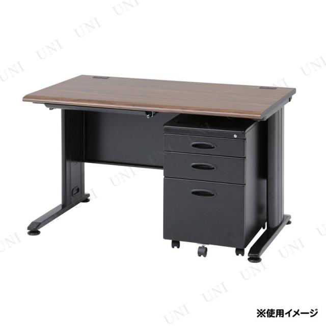 平机 120cm幅 ブラウン KH20 不二貿易 デスク オフィス家具 オフィス用品 ペントレイ付き スタイリッシュデザイン_2