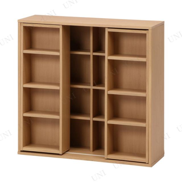 【取寄品】【直送品】 ダブルスライドラック ナチュラル DS9090NA 87011 【 DVD 収納ボックス コミック ブックシェルフ 多目的ラック 書棚 CD インテリア雑貨 おしゃれ 本箱 スライド式本棚 マガジン リビング家具 収納家具 】の通販は