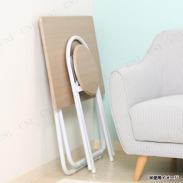 折りたたみテーブルチェアセット ホワイト 83438 不二貿易 家具 デスク 机 軽量設計 折りたたみ可能 木目デザイン_3
