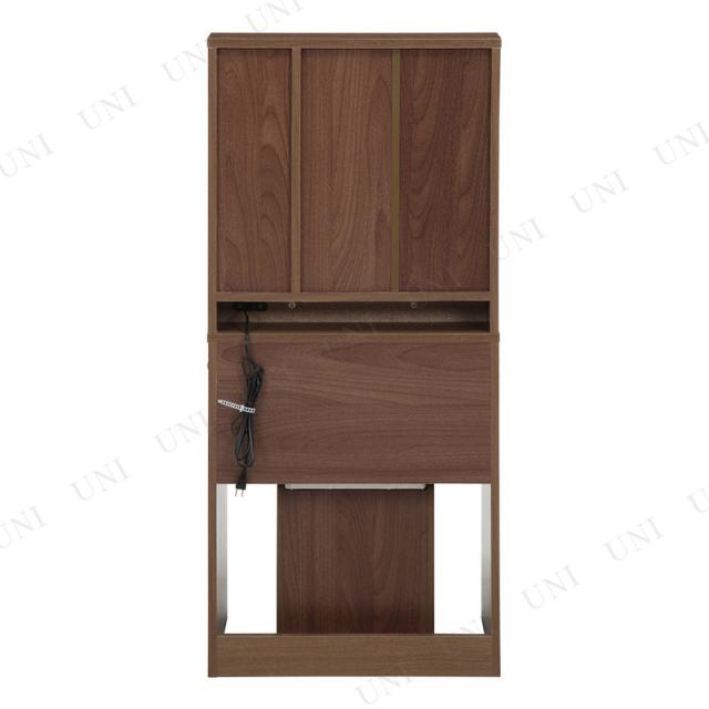 ドレッサー（三面鏡） スツール付き ミディアムブラウン 組立品