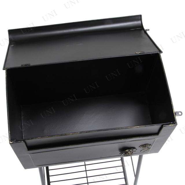 ガーデンポスト(オブジェ) ローズ ブラック 横型 【 オーナメント