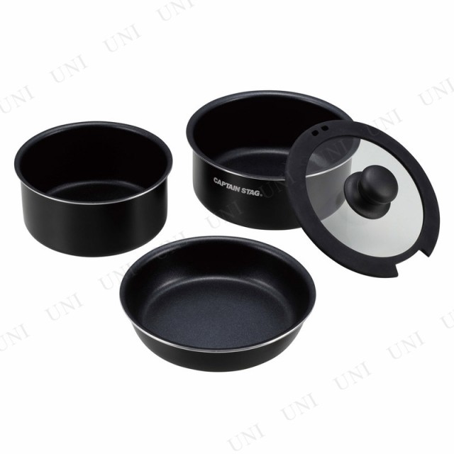 CAPTAIN STAG(キャプテンスタッグ) CAPTAINSTAGEasyコンパクトクッカーセット UH-4120 【 キャンプ用品 クッキング レジャー用品 鍋 BBQ バーベキュー用品 調理道具 アウトドア用品 調理器具 】の通販は