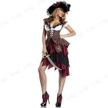 コスプレ 仮装 ホットパイレーツ S/M 【 コスプレ 衣装 ハロウィン 仮装 コスチューム 海賊 大人用 レディース パーティーグッズ 余興 女性用 女海賊 】