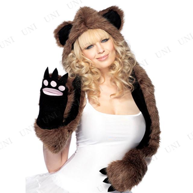 コスプレ 仮装 フードマフラー ベアー 【 コスプレ 衣装 ハロウィン 仮装 コスチューム アニマル 動物 マフラー レディース クマ 余興 熊 パーティーグッズ 女性用 大人用 】の通販は 5,657円
