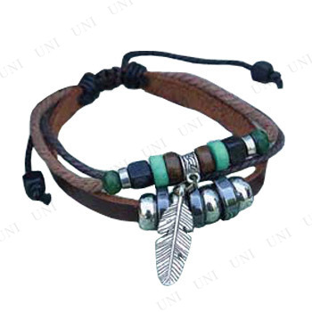 リアルレザーブレスレット ネイティブフェザーチャーム アクセサリー メンズ レザーブレスレット ジュエリー 男性用 革の通販はau Pay マーケット パーティワールド