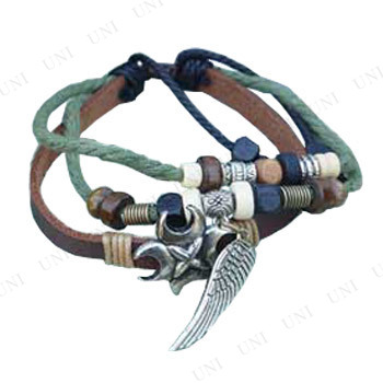 リアルレザーブレスレット ウイングチャーム メンズ レザーブレスレット ジュエリー アクセサリー 男性用 革の通販はau Pay マーケット パーティワールド