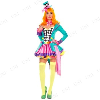 コスプレ 仮装 ハッター・ホッティー 大人用 SM 【 コスプレ 衣装 ハロウィン 仮装 コスチューム 不思議の国のアリス グッズ 帽子 レディース 余興 童話 パーティーグッズ マッドハッター 女性用 帽子屋 おとぎ話 】