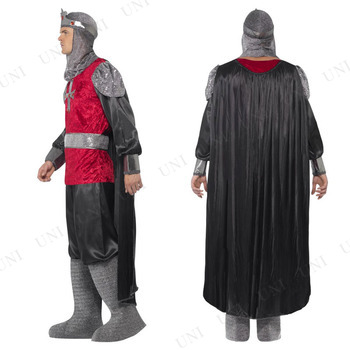 コスプレ 仮装 中世騎士 大人用 L Smiffy's スミッフィー コスプレ衣装 仮装 ファンタジー フィクション 戦士 剣士 ハロウィン マント付き チュニック ズボン フード ブーツカバー ベルト_1