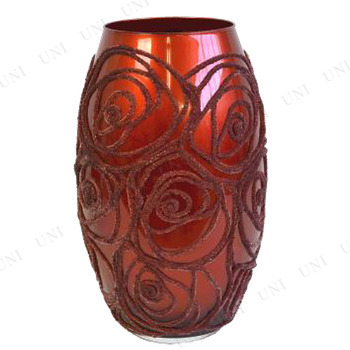 【取寄品】 ハンドメイドペイントガラスシリーズ ベース 87168 【 インテリア雑貨 生け花 花瓶 花器 】