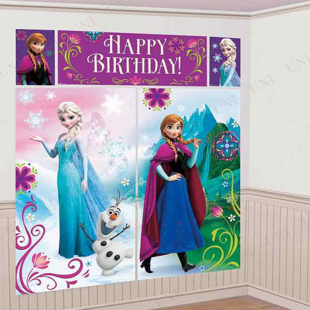 シーンセッターウォールデコレーションキット フローズン ディズニー アナと雪の女王 パーティー 飾り付け 誕生日 バースデー ガーランドの通販はau Pay マーケット パーティワールド