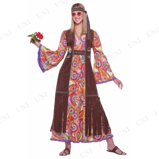 コスプレ 仮装 ヒッピーガール 【 コスプレ 衣装 ハロウィン 仮装 コスチューム 女性用 大人用 パーティーグッズ ダンサー 余興 レディース 踊り子 】