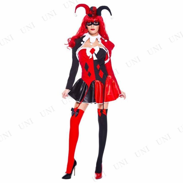 コスプレ 仮装 キュートジョーカー SM 【 コスプレ 衣装 ハロウィン 仮装 レディース 服 コスチューム ピエロ 大人用 ピエロコスチューム 女性用 道化師 パーティーグッズ クラウン 余興 ピエロ服 ぴえろ ピエロ衣装 】の通販は