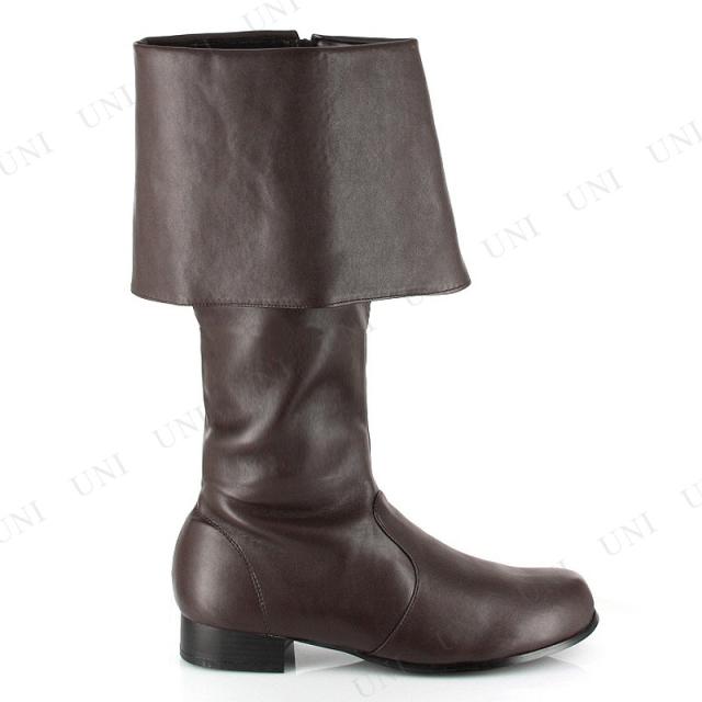 コスプレ 仮装 パイレーツブーツ ブラウン メンズM 28〜29cm 【 コスプレ 衣装 ハロウィン 海賊 パーティー 靴 メンズ シューズ プチ仮装 ハロウィン 衣装 パーティーグッズ 変装グッズ 大人用.男性用 】