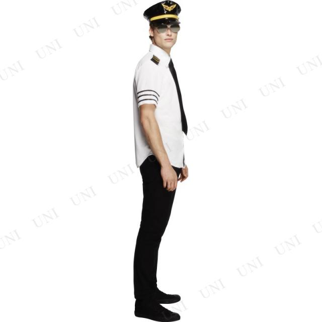 コスプレ 仮装 マイルハイ・パイロット 大人用 L Fever コスプレ衣装 仮装 職業 制服 船長 艦長 男性用L 半袖 セット_1