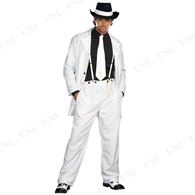 コスプレ 仮装 ズートスーツ L 【 コスプレ 衣装 ハロウィン 仮装 コスチューム メンズ 大人用 余興 パーティーグッズ 男性用 ギャング 】