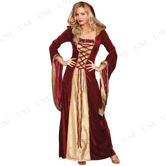 コスプレ 仮装 中世ルネサンスの女王 M 【 コスプレ 衣装 ハロウィン 仮装 コスチューム 不思議の国のアリス グッズ クイーン 大人用 余興 クィーン 王妃 パーティーグッズ 女性用 レディース ハートの女王 】