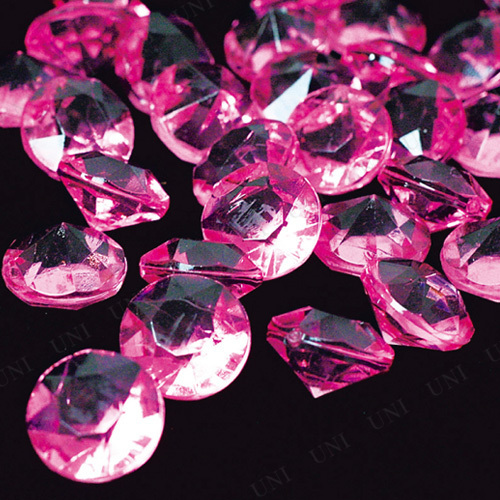 取寄品】 ジュエルアイス ダイヤモンド 蛍光クリア ピンク 1kg 【 夏