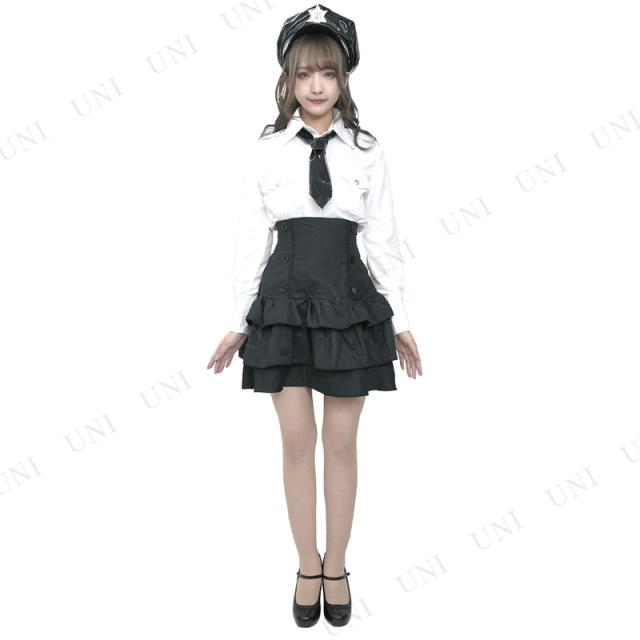 コスプレ 仮装  コスプレ ポリス CLUB QUEEN Monotone Police(モノトーンポリス) 【 コスプレ 衣装 ハロウィン 仮装 コスチューム ol ポリス 警察 女性用 レディース 婦警 大人用 パーティーグッズ 警察官 婦人警官 ハロウィン スワット 余興 】の通販は