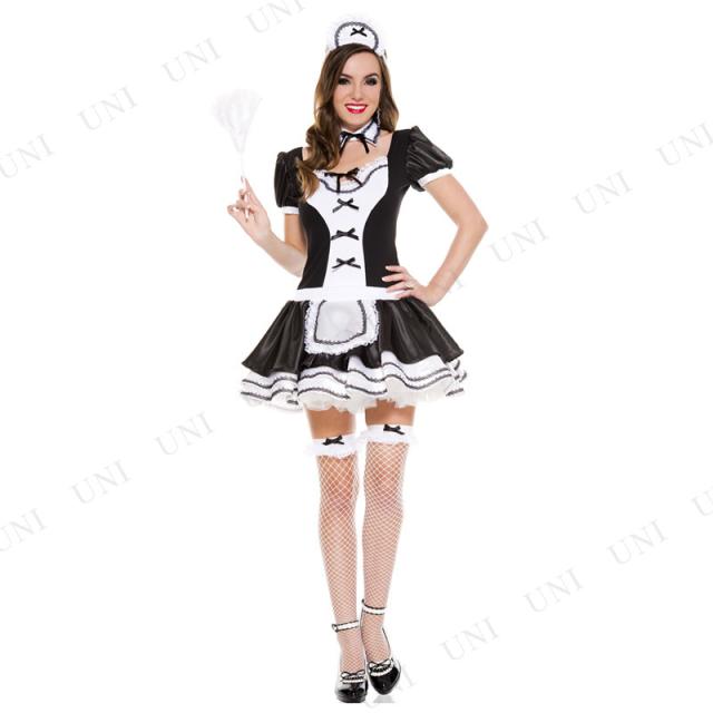コスプレ 仮装  コスプレ メイド スウィートフレンチメイド ML 【 コスプレ 衣装 ハロウィン 仮装 レディース コスチューム メイド服 ウエイトレス ゴスロリ ロリータ ゴシック 女性用 ウェイトレス 余興 パーティーグッズ 大人用 】