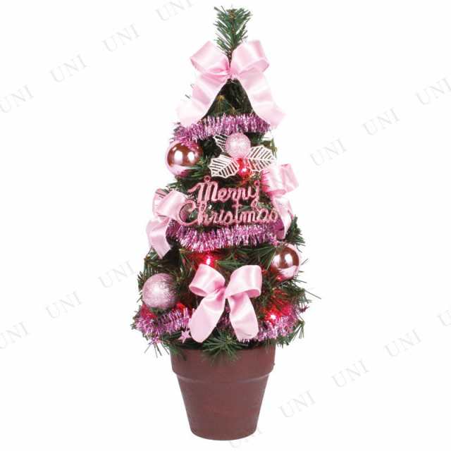 取寄品 クリスマスツリー デコツリー ピンク ウッドポット付 45cm 装飾 飾り ミニツリー 卓上ツリー テーブル 手軽 小型 小さいの通販はau Pay マーケット パーティワールド