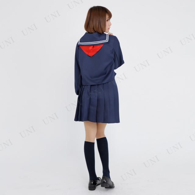 【美品】スクールパール 冬服 長袖 セーラー服 紺 ハロウィン 仮装 コスプレ tika_th-hwjk003