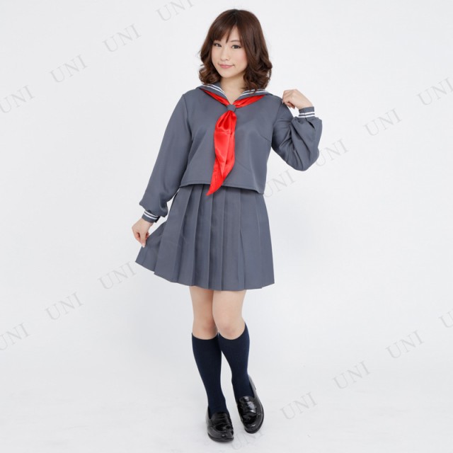 コスプレ 仮装 コスプレ セーラー服 Patymo セーラー服 長袖グレー