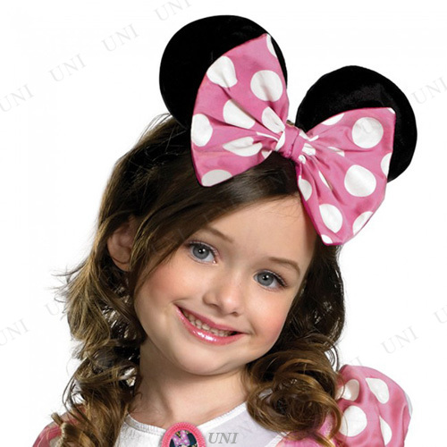 コスプレ 仮装 ピンクミニーマウス グローインザダーク ドットドレス 女の子用 S(4-6x) Disguise ディズニー コスチューム 仮装 コスプレ衣装 キッズ ミッキー&フレンズ 子供用S(4-6x) ハロウィン ドット柄 蓄光_1