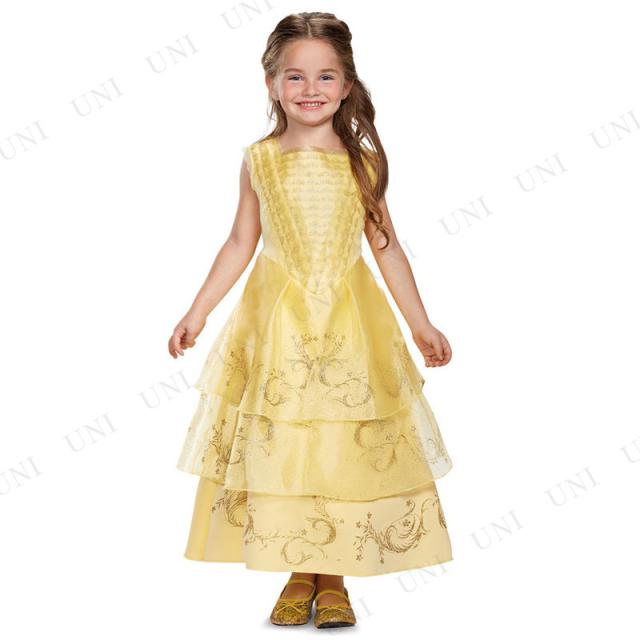 コスプレ 仮装 ベル 舞踏会ドレス デラックス 子供用 Toddler M Disguise 美女と野獣 コスチューム 仮装 コスプレ衣装 キッズ ディズニー 子供用Toddler 3段スカート 背面ファスナー留め 伸縮性あり_1