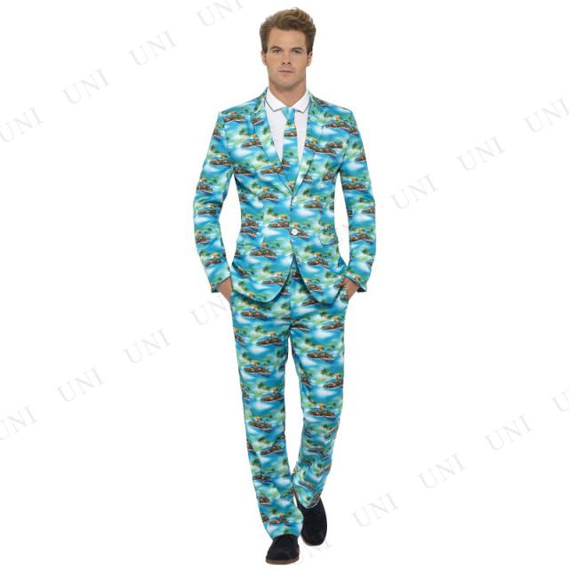 コスプレ 仮装 アロハスーツ 大人用 XL(大きいサイズ) 【 コスプレ 衣装 ハロウィン 仮装 コスチューム 大きいサイズ メンズ 余興 パーティーグッズ 男性用 】 コスプレ 仮装 アロハスーツ 大人用 XL(大きいサイズ) 【 コスプレ